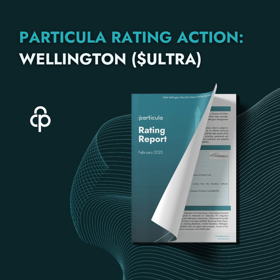 Particula has upgraded the rating of the Delta Wellington Ultra Short Treasury On-Chain Fund ($ULTRA) token from AA+ to AAA as of September 14, 2025.